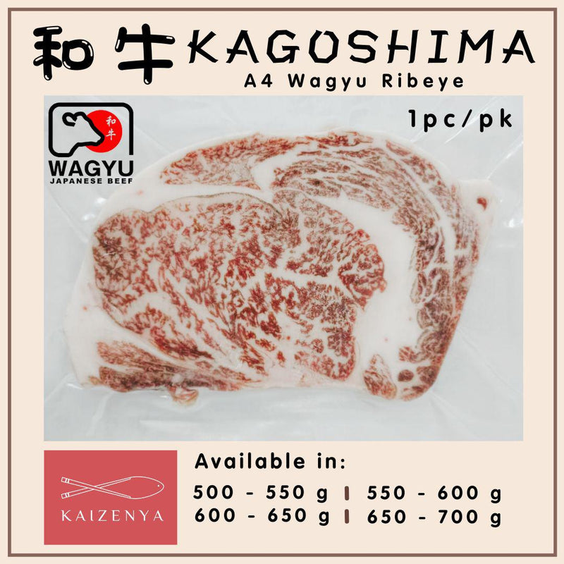 (1+1 Deal) New Arrival: Kagoshima A4 Wagyu Ribeye Steak (500 - 700g)