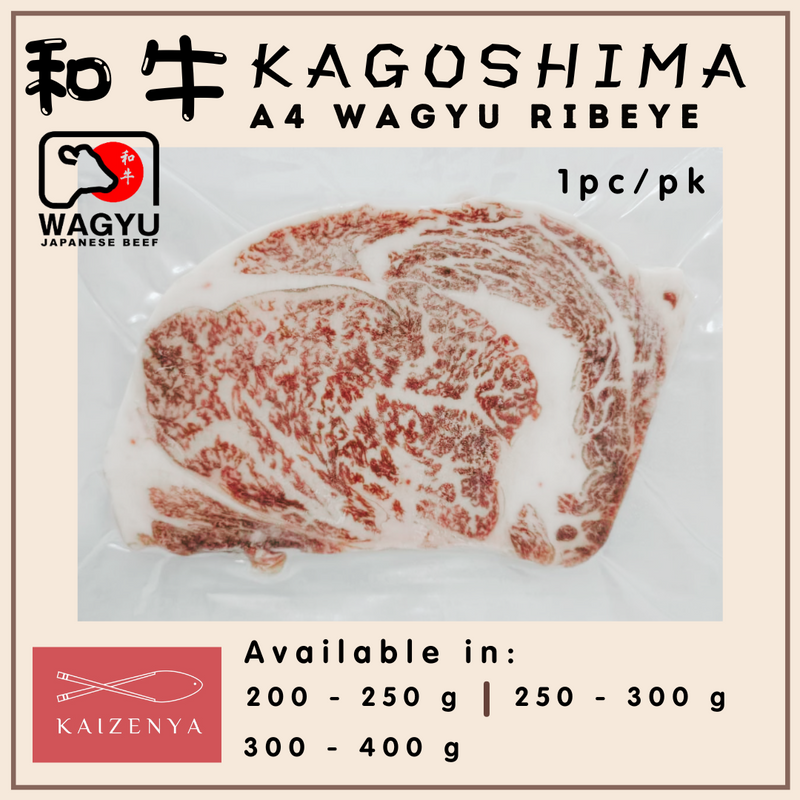 Kagoshima A4 Wagyu Ribeye Steak (200 - 400g)
