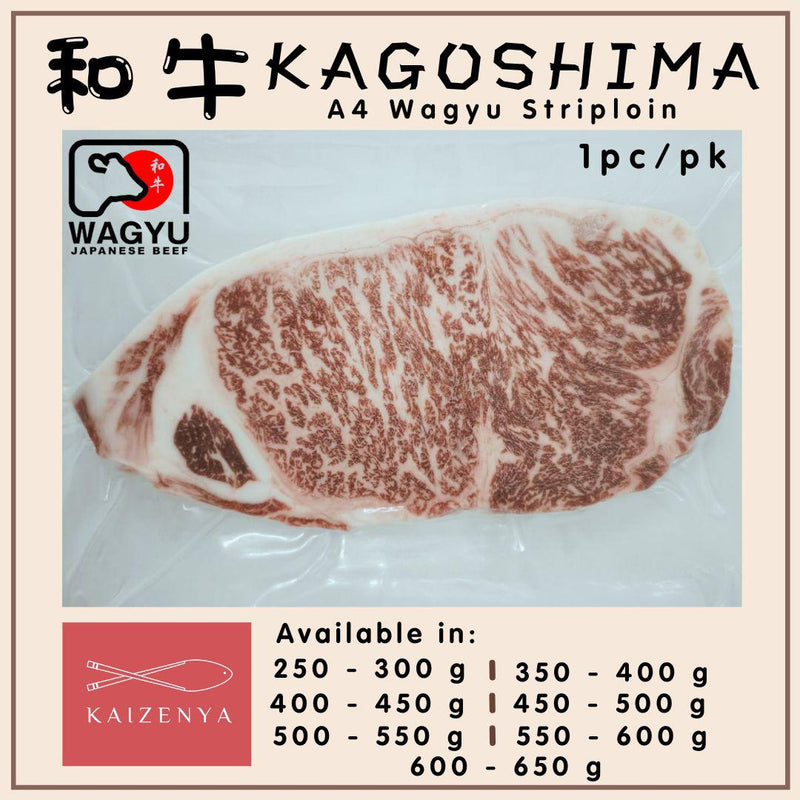 (1+1 Deal) New Arrival: Kagoshima A4 Wagyu Striploin Steak (250 - 650g)