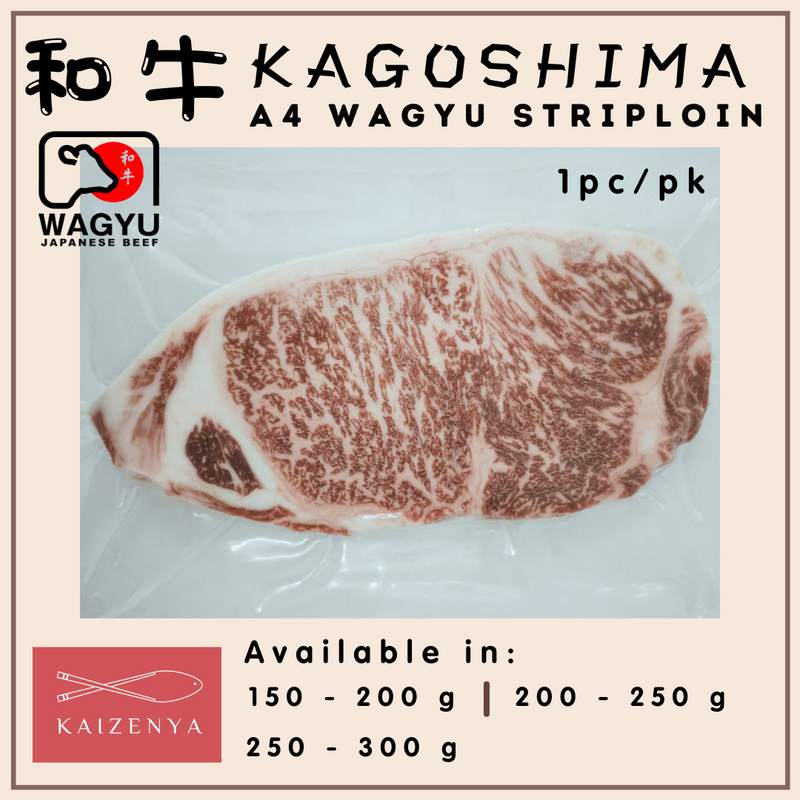 Kagoshima A4 Wagyu Striploin Steak (150 - 300g)