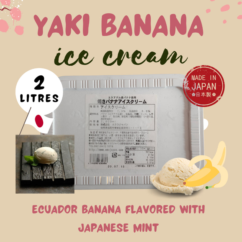Japanese Yaki (BBQ) Banana Ice Cream [2 Litres]